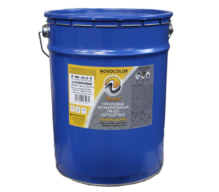 Грунтовка ГФ-021 НОВОКОЛОР серая 25 кг