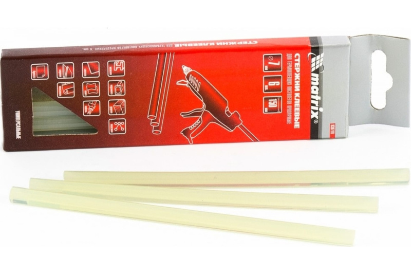 Стержни клеевые 7 мм 150 мм 6 штук Matrix 930710 Стержни клеевые 7 мм 150 мм 6 штук Matrix 930710