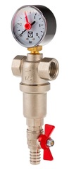 Фильтр VALTEC с манометром 3/4" самоочищающийся