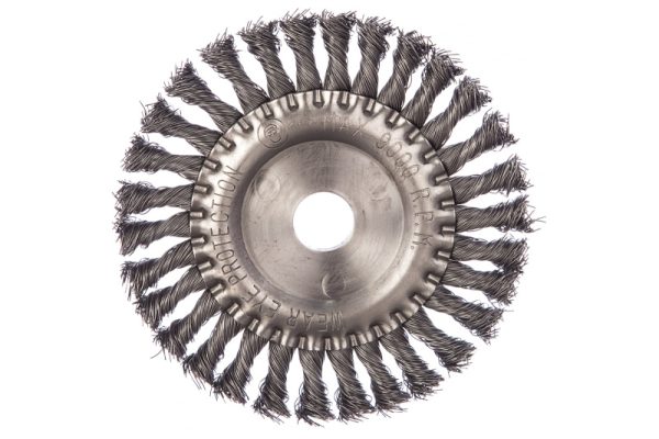 Щётка для УШМ 200 мм М14 плоская витая проволока MATRIX 74638