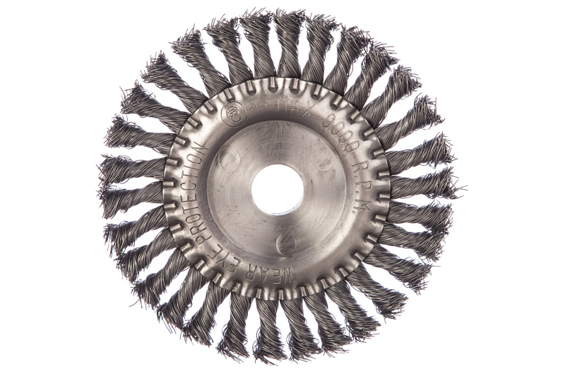 Щётка для УШМ 200 мм М14 плоская витая проволока MATRIX 74638 Щётка для УШМ 200 мм М14 плоская витая проволока MATRIX 74638