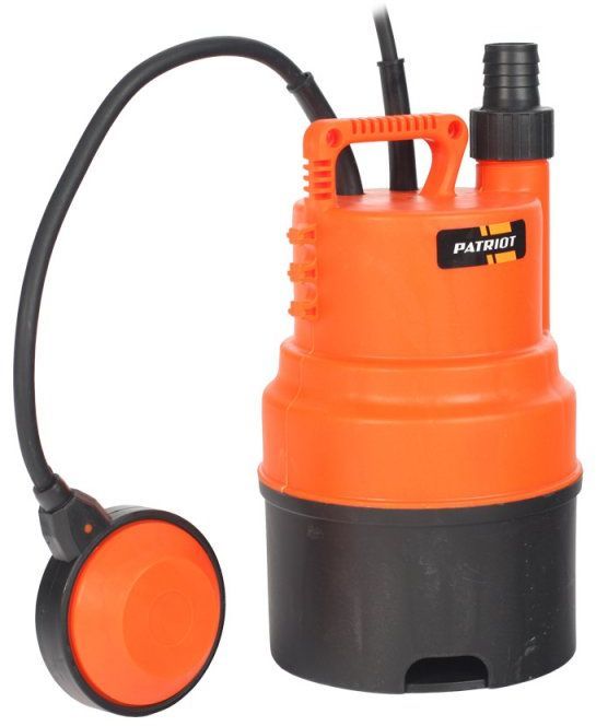 Насос погружной дренажный "PATRIOT" 250Вт, 58 л/мин напор 5м каб 5м корпус пластик