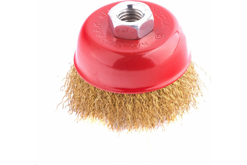 Щётка для УШМ 75 мм М14 чашка MATRIX Щётка для УШМ 75 мм М14 чашка MATRIX