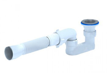 Сифон Ани 1-1/2" х 40 для душ/поддона с г/тр. 40х50 плоский