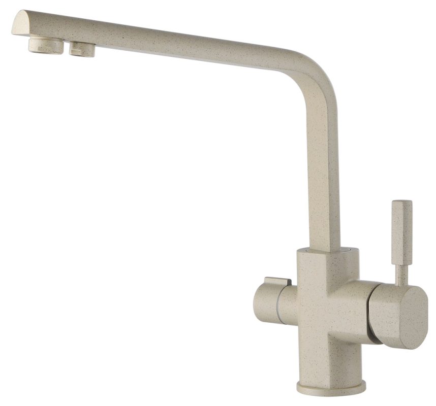 Смеситель KAISER Decor кухня боковой под фильтр Ø35 ORA (бежевый мрамор)