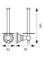 Держатель туалетной бумаги настенный KAISER хром (латунь)