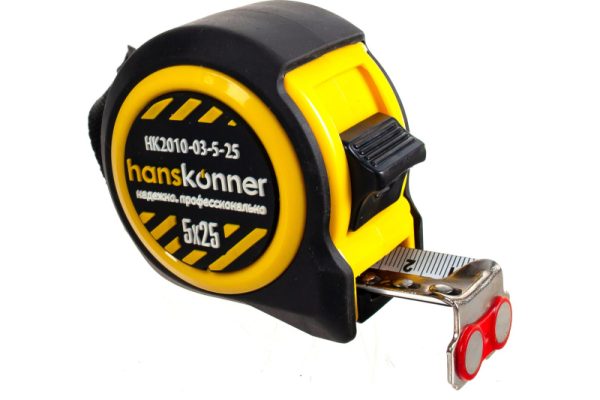 Рулетка 5 м*25 мм компакт Hanskonner