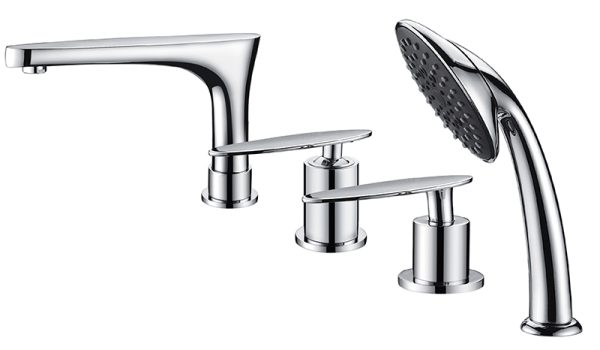 Смеситель KAISER Star для ванны на 4 отверстий Ø35, с подводками