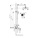 Душевая система для душ/кабины KAISER Arena с аэратором (3-jet/стац. лейка Ø260mm) /Латунь/Воронёная сталь Душевая система для душ/кабины KAISER Arena с аэратором (3-jet/стац. лейка Ø260mm) /Латунь/Воронёная сталь