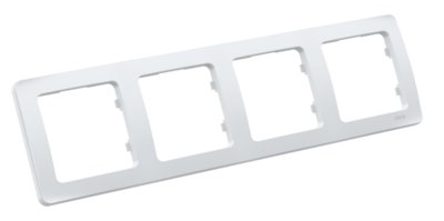 Рамка четырёхместная MASTER, цвет белый (упак. 15 шт.)