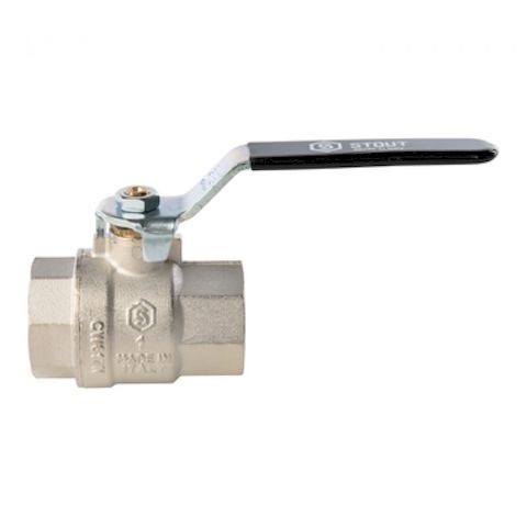 Кран шаровый 1 1/2" в/в рычаг полнопроходной STOUT