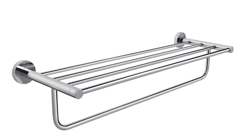 Полка для полотенец с держателем KAISER хром (латунь)