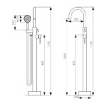 Смеситель KAISER Merkur напольный для ванны Смеситель KAISER Merkur напольный для ванны