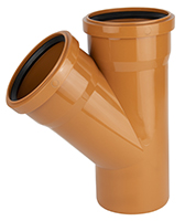 ТРОЙНИК D=110/110 х 45* ПП WaterMark SN2 наружный (20 шт)