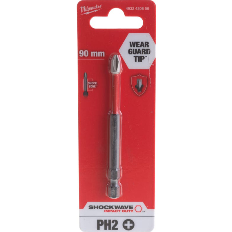 Бита PH 2*90 мм ударная Milwaukee SHOCKWAVE Бита PH 2*90 мм ударная Milwaukee SHOCKWAVE