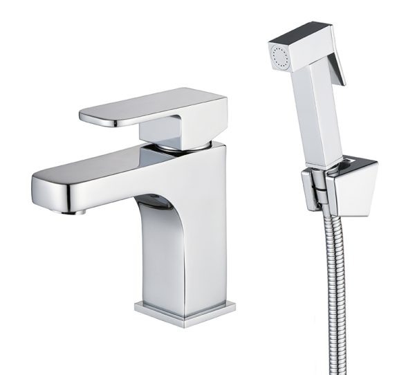 Смеситель KAISER Sonat для раковины+биде с гигиеническим душем Ø35