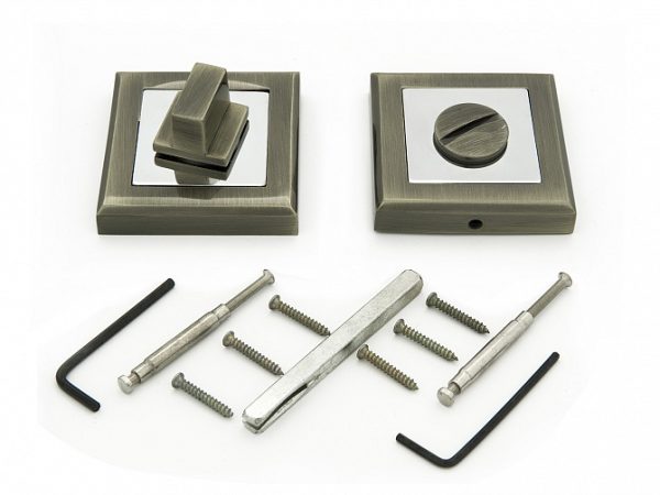 Накладка CS BK AB/CP, ключ-вертушка (антич.бронза/хром) "PALLADIUM"