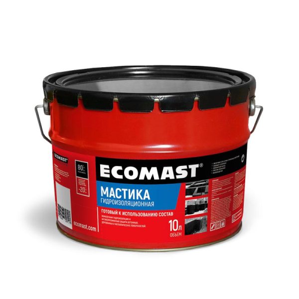 Мастика гидроизоляционная ECOMAST 10л