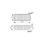 Полка настенная прямая KAISER 300*120*90, чёрный матовый (нерж. сталь)