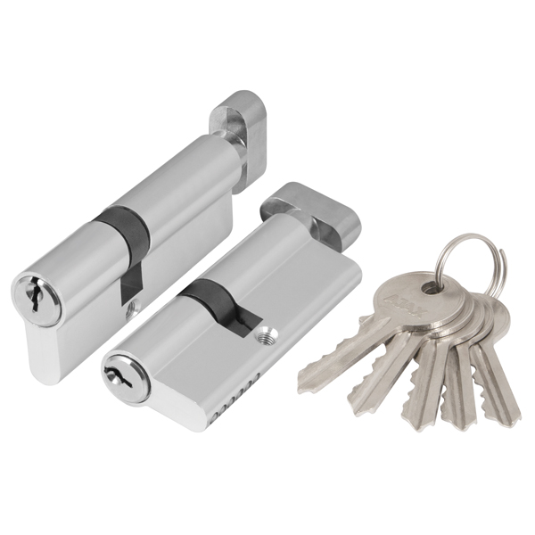 Цилиндровый механизм с вертушкой AX202/100 mm (40+10+50) CP хром 5 кл.//AJAX