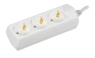 Удлинитель быт. з/к 3 места/3 метра 3х1мм2 10А/250В У03 GENERICA (упак.40/1)