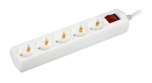 Удлинитель быт. з/к с выкл. 5 мест/1,5 метра 3х1мм2 10А/250В У05В GENERICA