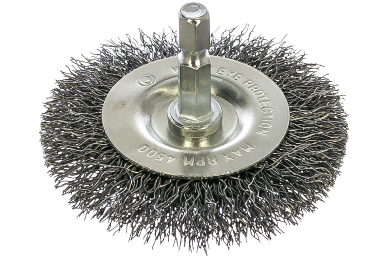 Щетка для дрели 65 мм EDGE by PATRIOT круглая гофр НЕХ Щетка для дрели 65 мм EDGE by PATRIOT круглая гофр НЕХ