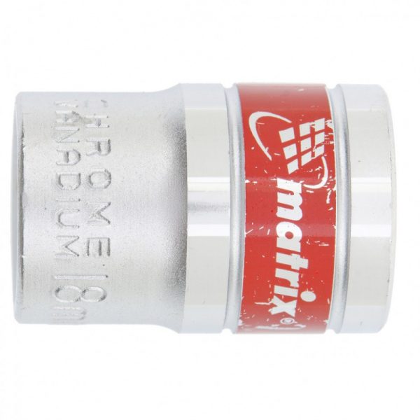 Головка торцевая 18 мм под квадрат 1/2" хром MATRIX MASTER