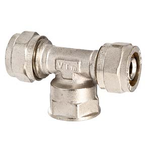 Тройник м/п 16х1/2"внут.(Valtec)