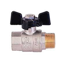 Кран шар. 3/4" г/ш бабочка WaterMark черная ручка