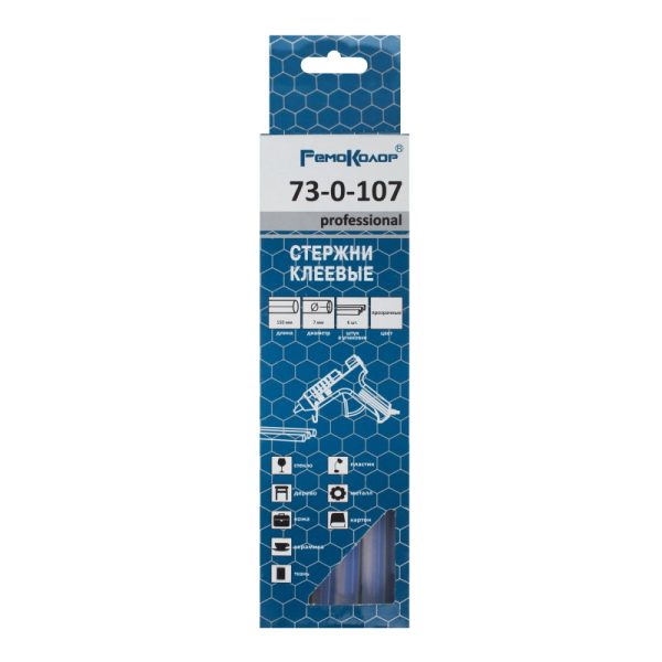 Стержни клеевые 7 мм*150 мм 6 штук 73-0-107