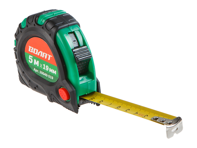 Рулетка 5 м*19 мм ВОЛАТ 20040-519 Рулетка 5 м*19 мм ВОЛАТ 20040-519