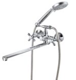 Смеситель VIKO ванна крест кер. переключатель плоский излив 33см Смеситель VIKO ванна крест кер. переключатель плоский излив 33см