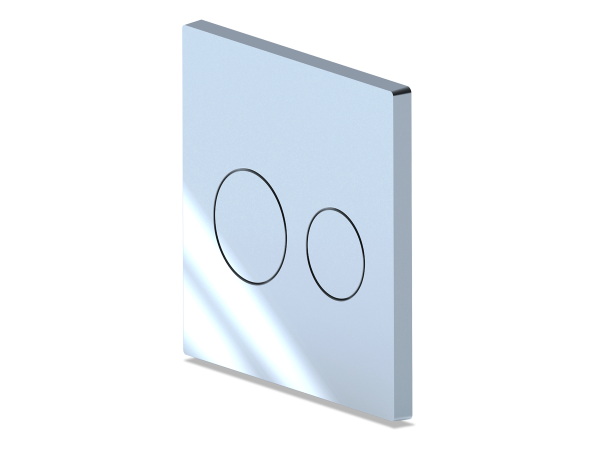 Клавиша АНИ для системы скрытой установки унитаза, хром (прямоуг.- кругл,)