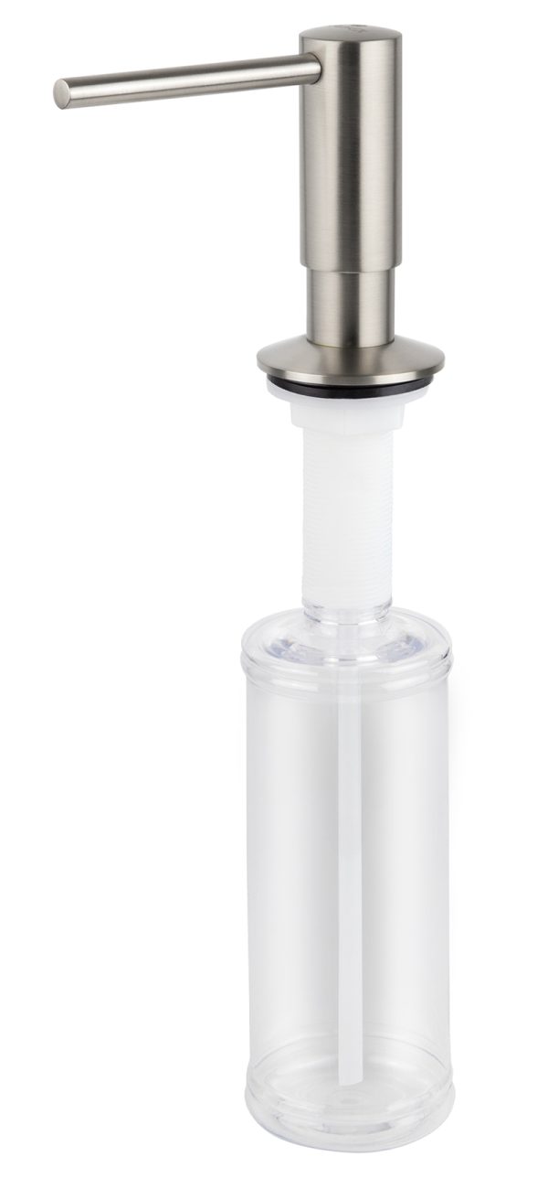 Дозатор KAISER для моющих средств встраиваемый /Латунь, пластик /Серебро