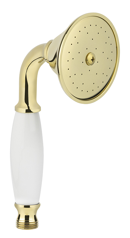 Душевая лейка KAISER металлическая(золото) в блистере 1-jet