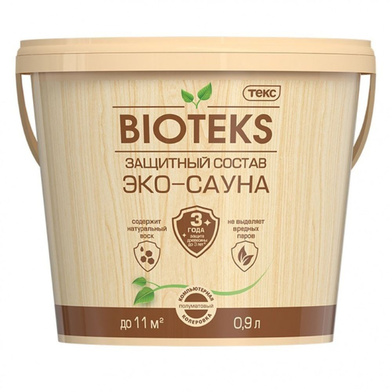 Защитный Cостав ТЕКС Эко-Сауна BIOTEKS 0,9 л