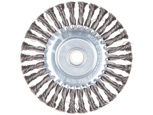 Щетка для УШМ 180 мм М14 плоская витая проволока 22 мм GEPARD GP0880-180