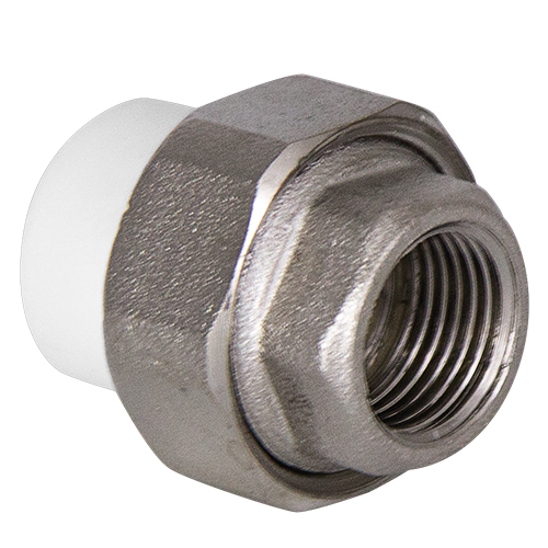 Муфта полипропиленовая разъём.(американка) с ВР 25х1" (10/100) "TEBO"