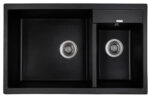 Мойка-Гранит "KAISER" (двойная) 800x500x190 черный-мрамор (АКЦИЯ) Мойка-Гранит "KAISER" (двойная) 800x500x190 черный-мрамор (АКЦИЯ)