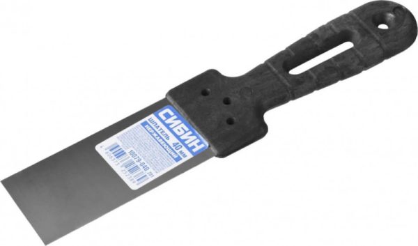 Шпатель 40 мм нержавеющая сталь СИБИН