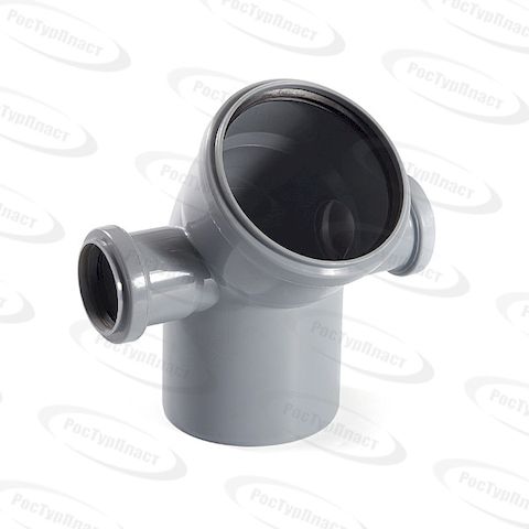 Отвод универсальный 110 угол 45 с выходом 50 (лев+прав) ПП (30)