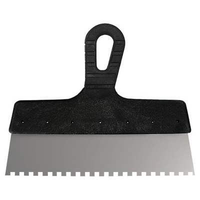Шпатель зубчатый 350 мм с черной ручкой 10*10 мм 311-4350