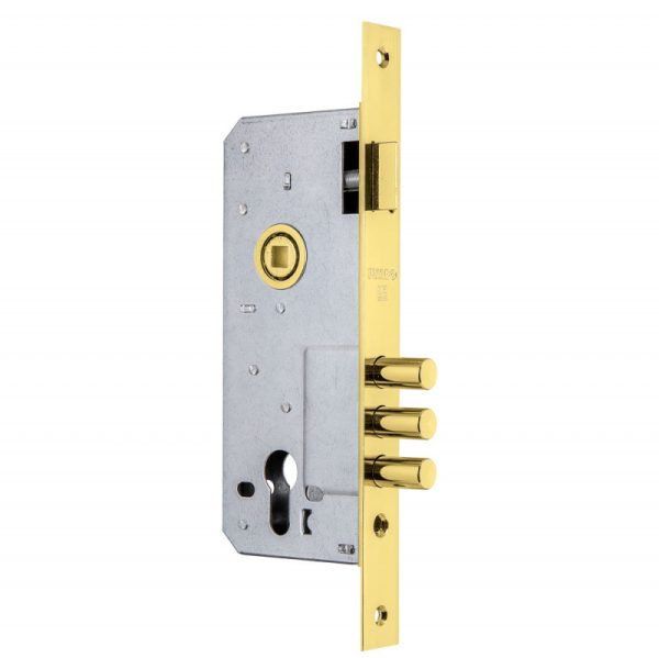 Корпус врезного замка с защёлкой 900 3MR/PB W/B (латунь)//FUARO