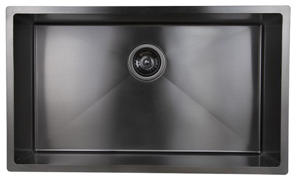 Мойка из нержавейки KAISER 740x440x200*2.0+1.2mm (воронёная сталь) /сифон