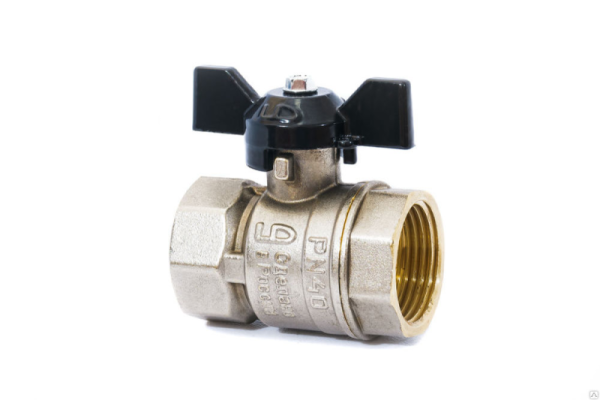 Кран шаровый 1" в/в бабочка Ру-40 LD Pride (12)