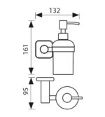 Дозатор для жидкого мыла настенный (стекло) бронза (нерж) Дозатор для жидкого мыла настенный (стекло) бронза (нерж)