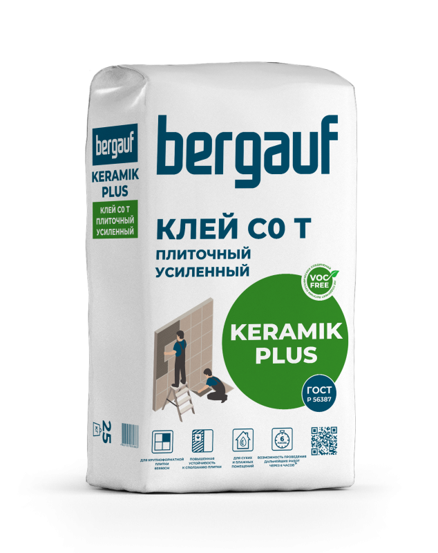 Усиленный плиточный клей Bergauf Keramik Plus Усиленный плиточный клей Bergauf Keramik Plus