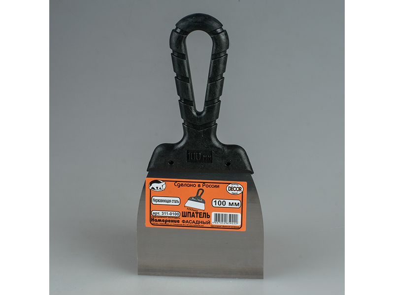 Шпатель 100 мм с черной ручкой 311-0100 Шпатель 100 мм с черной ручкой 311-0100