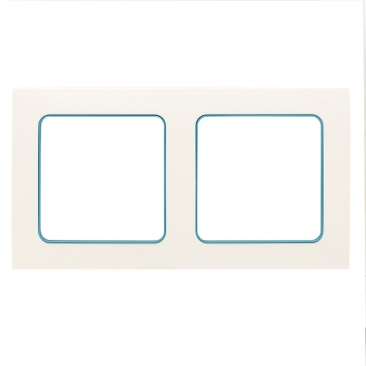 Стокгольм Рамка 2-местная белая с линией цвета синий EKF PROxima